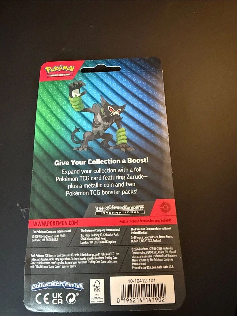Pokémon TCG Zarude 2-Pack Blister – Sealed
